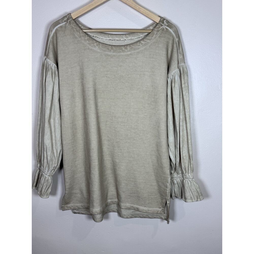 Pilcro Anthropologie Womens Top Mixed Media Shirt 100% Cotton Boho S Coastal - Picture 5 of 14